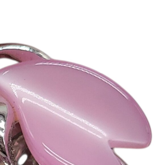 Vintage Pink & Purple Thermoset Clip-On Earrings - Picture 9 of 9